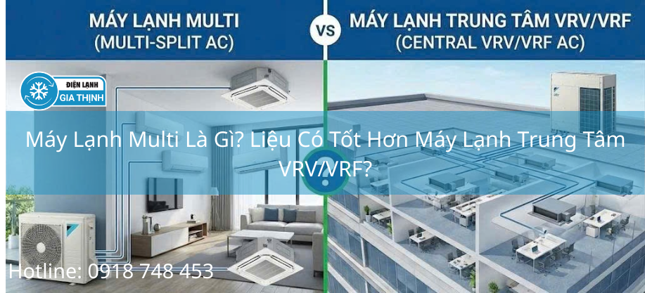 Máy Lạnh Multi Là Gì? Liệu Có Tốt Hơn Máy Lạnh Trung Tâm VRV/VRF?